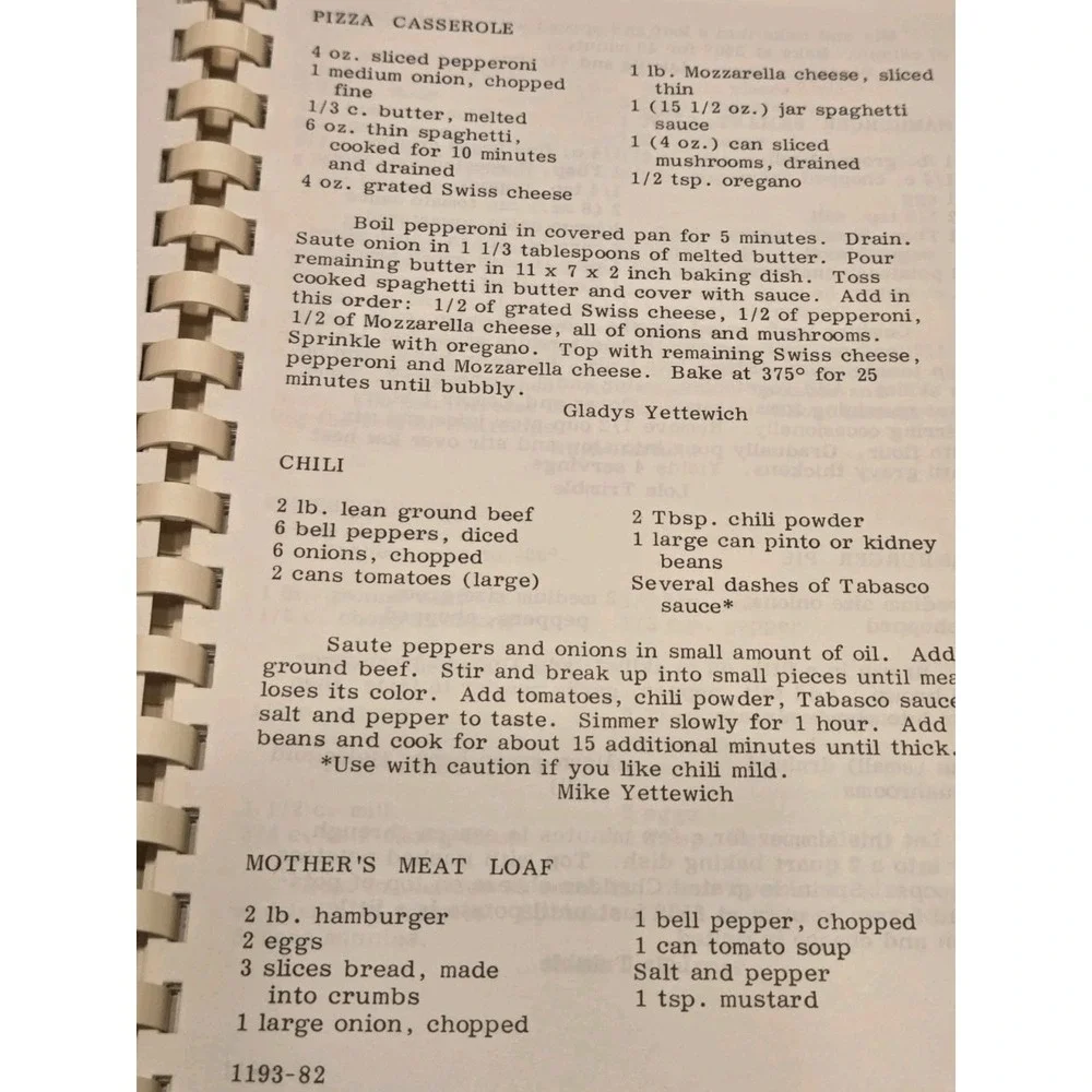 Vintage 1981 Cookbook United Methodist Pierson FL Everything in Good Taste